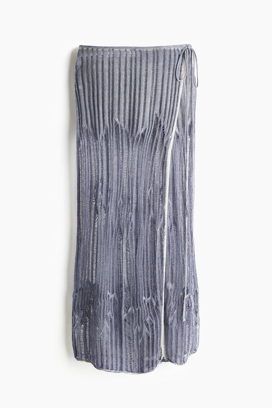 Knitted wrap skirt