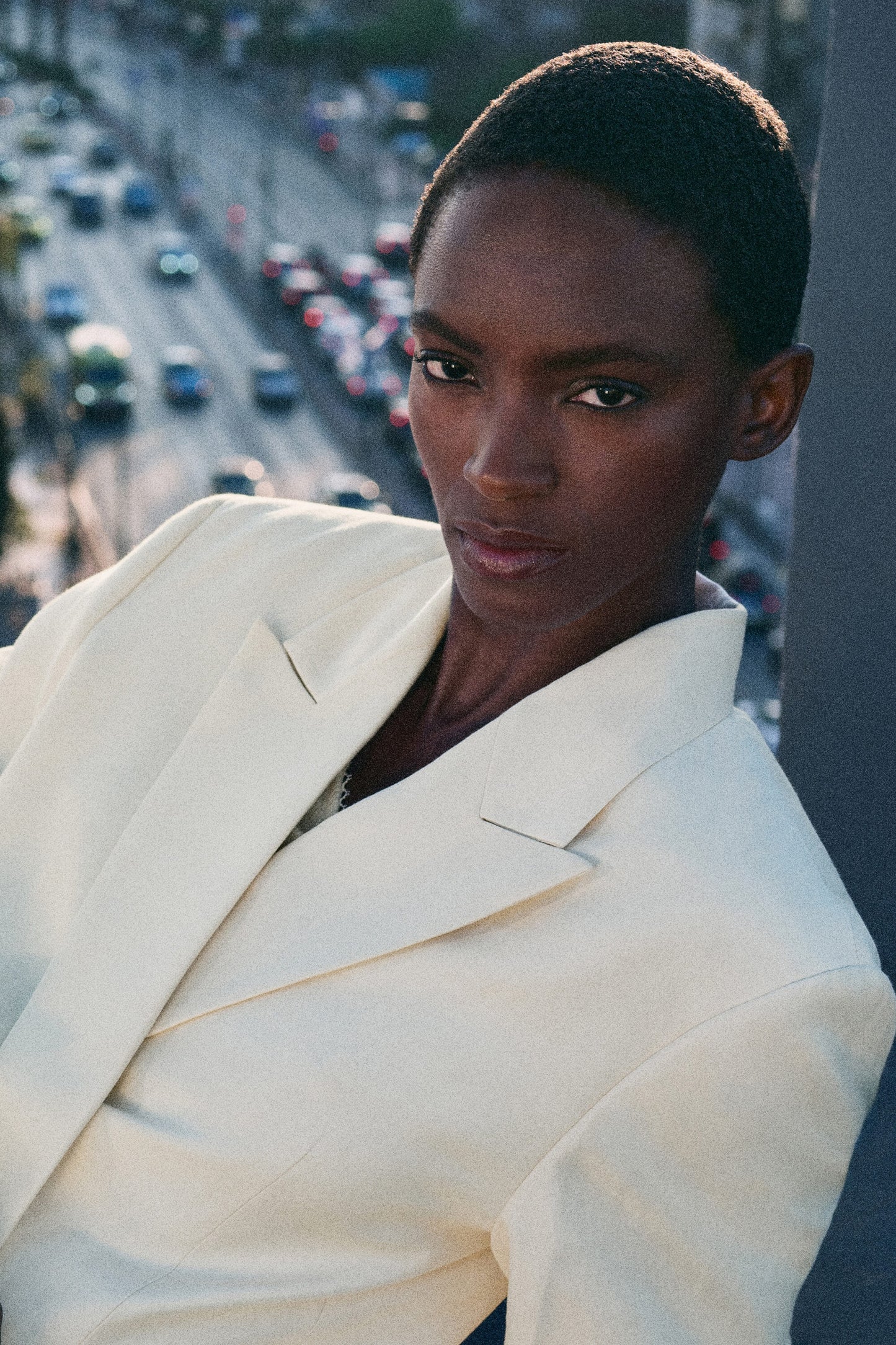 Linen-Blend Tuxedo Blazer