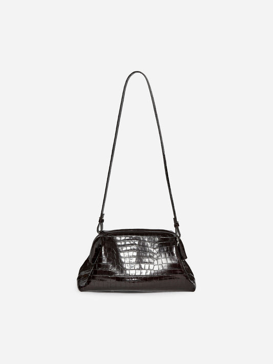 Croco-Embossed Clutch