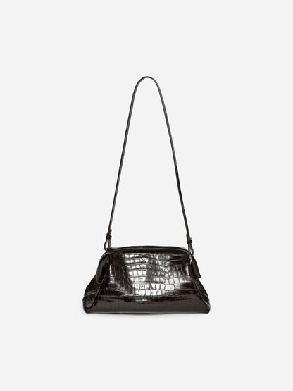 Croco-Embossed Clutch