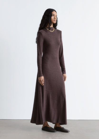 Jacquard Jersey Maxi Dress