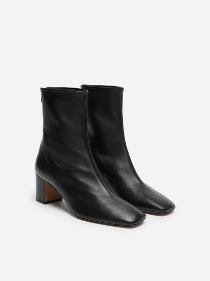 Leather Sock Ankle Boots