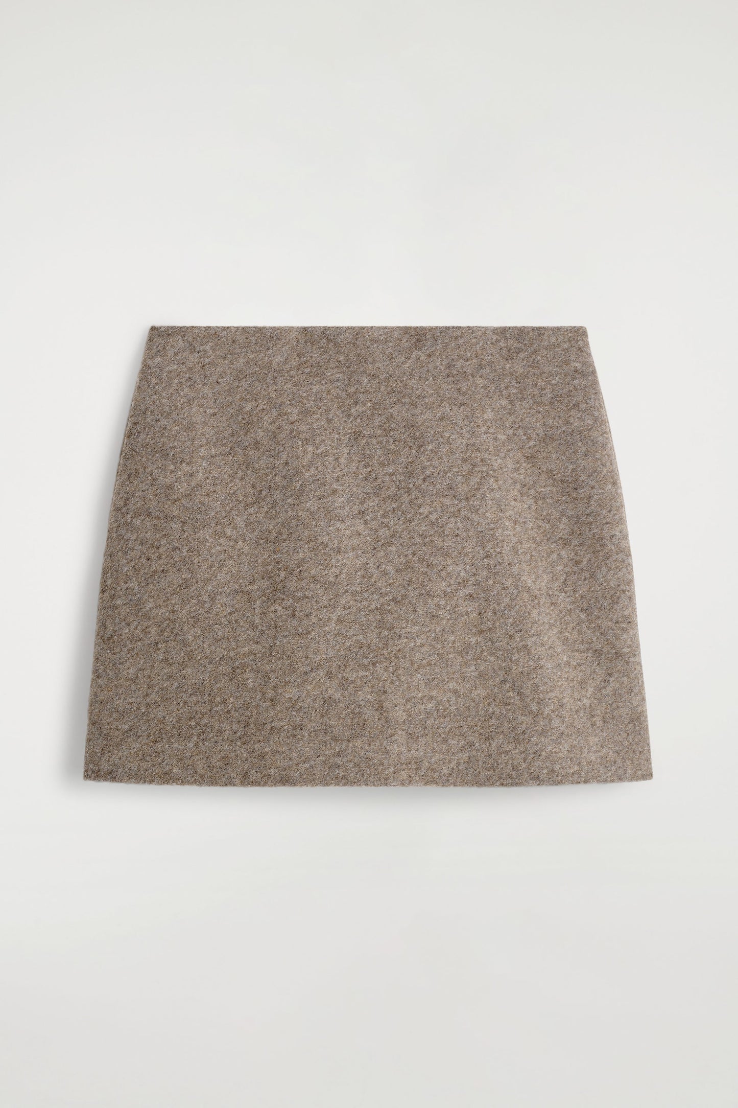 Boiled Wool-Blend Mini Skirt
