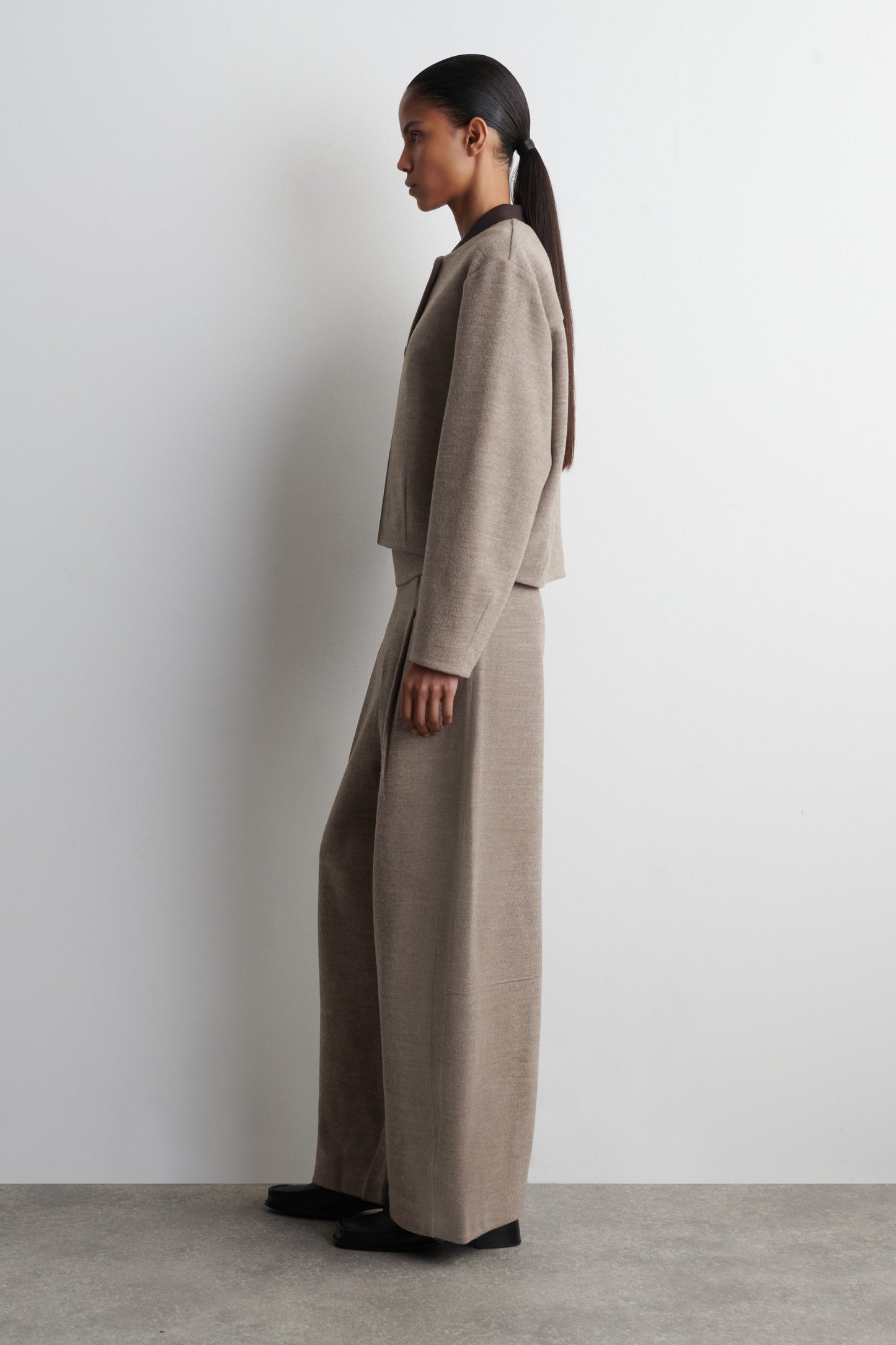 Boiled-Wool Cardigan