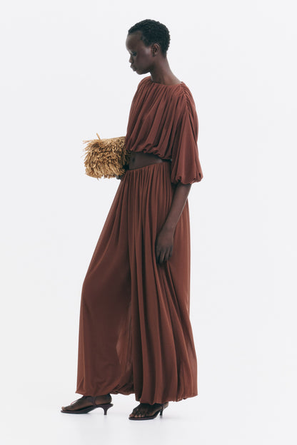 Draped balloon trousers
