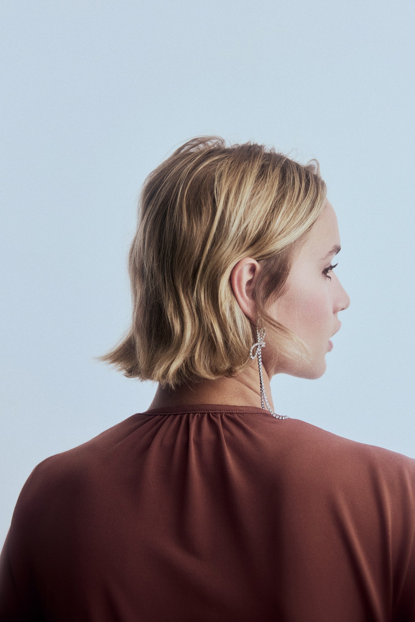 Draped V-neck thong body