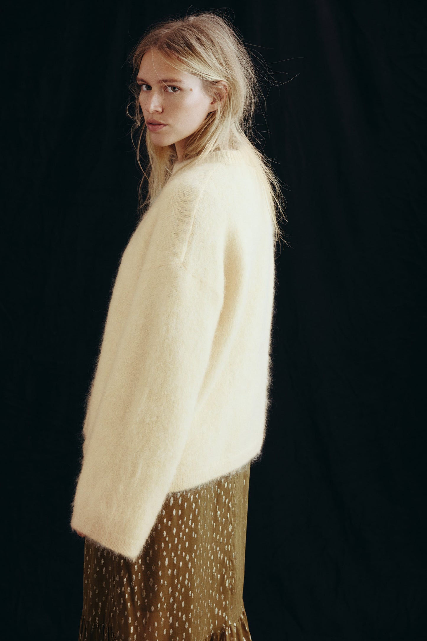 Oversized mohair-blend jumper