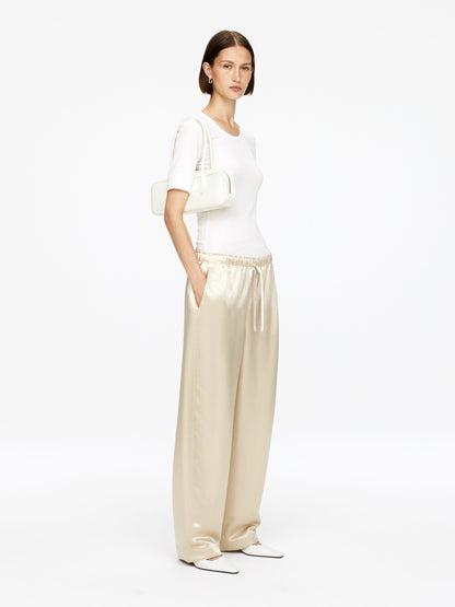 Drawstring Satin Trousers