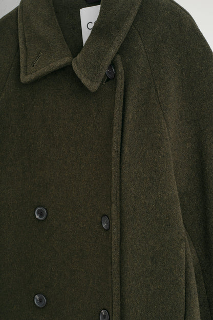 Oversized Double-Breasted Wool Coat