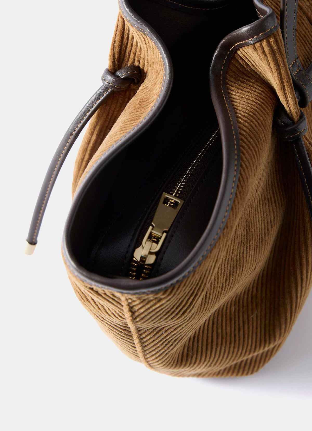 Echo Tan Corduroy Shoulder Bag