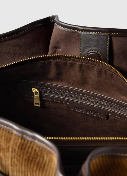 Echo Tan Corduroy Shoulder Bag