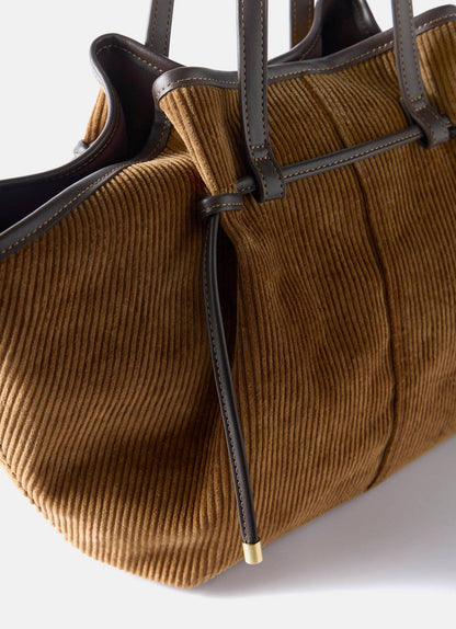 Echo Tan Corduroy Shoulder Bag