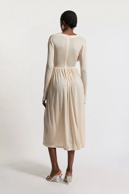 Premium Tencel Jersey Wrap Detail Midaxi Dress