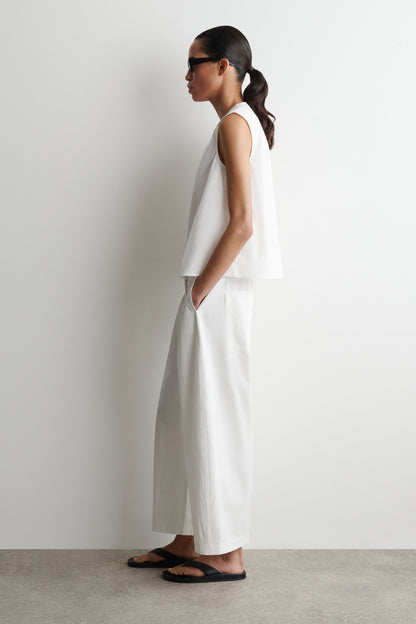 Pleated Sleeveless Top
