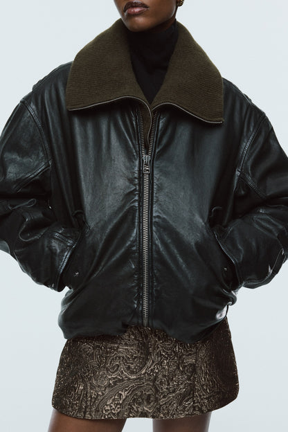 Jacquard-weave skort