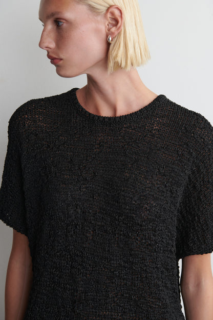 Textured Open-Knit Top