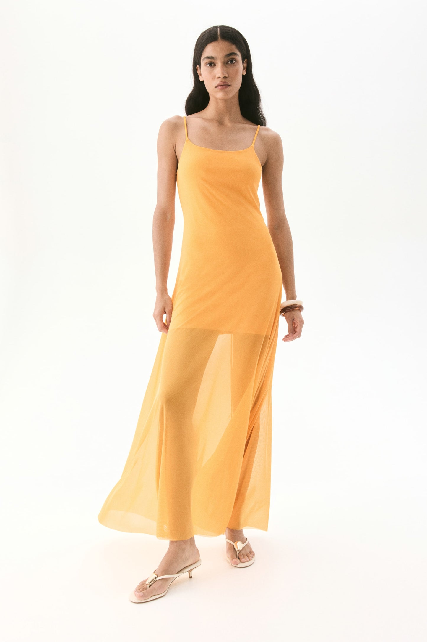 Strappy mesh dress