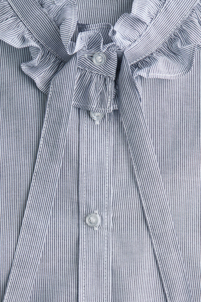 Frill-trimmed blouse
