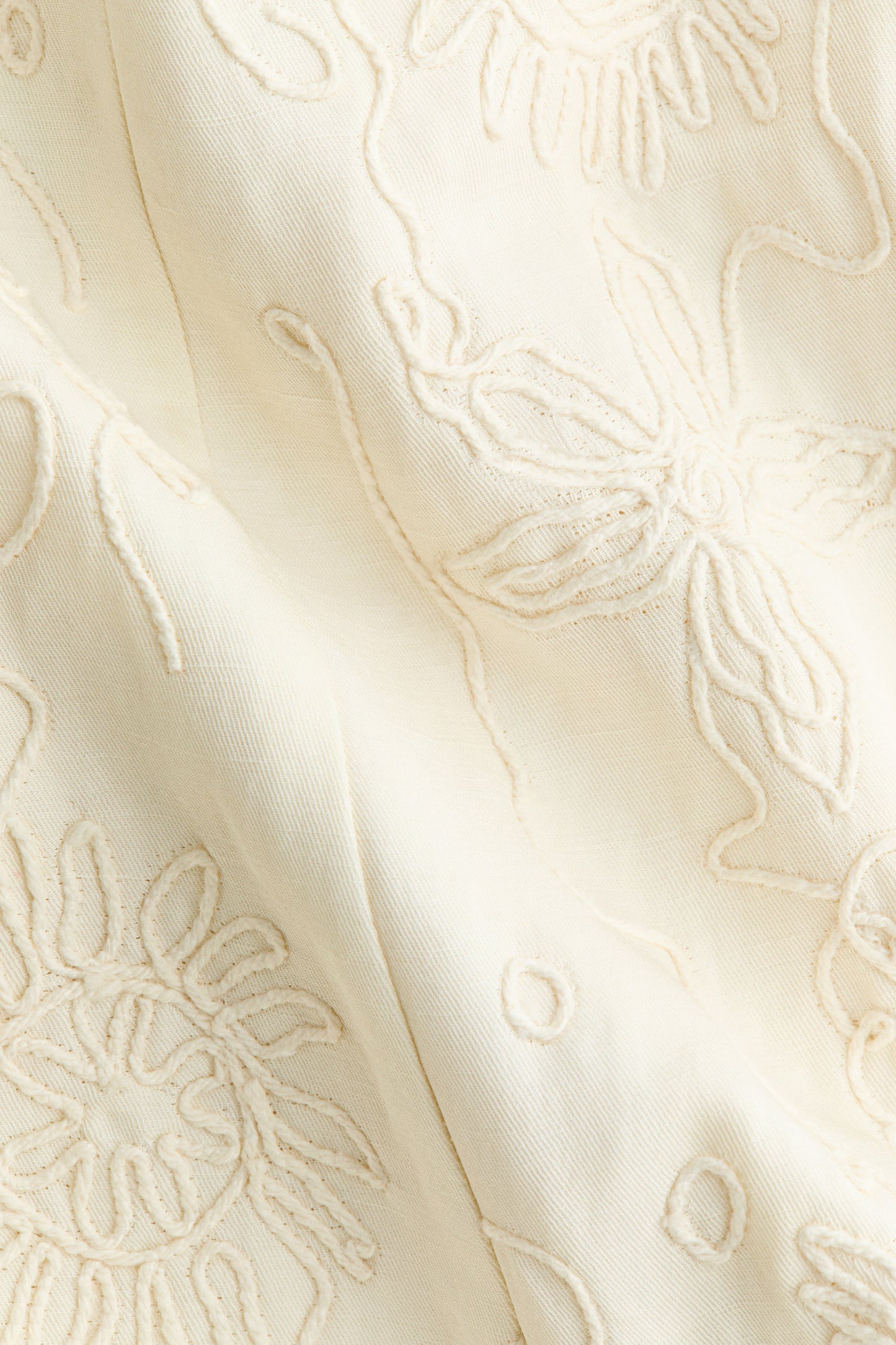 Ruffled embroidered dress