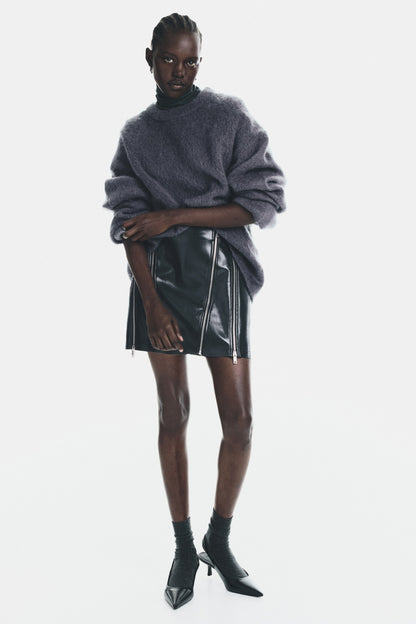 Oversized mohair-blend jumper