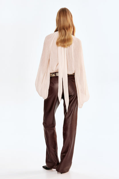 Tie-neck blouse