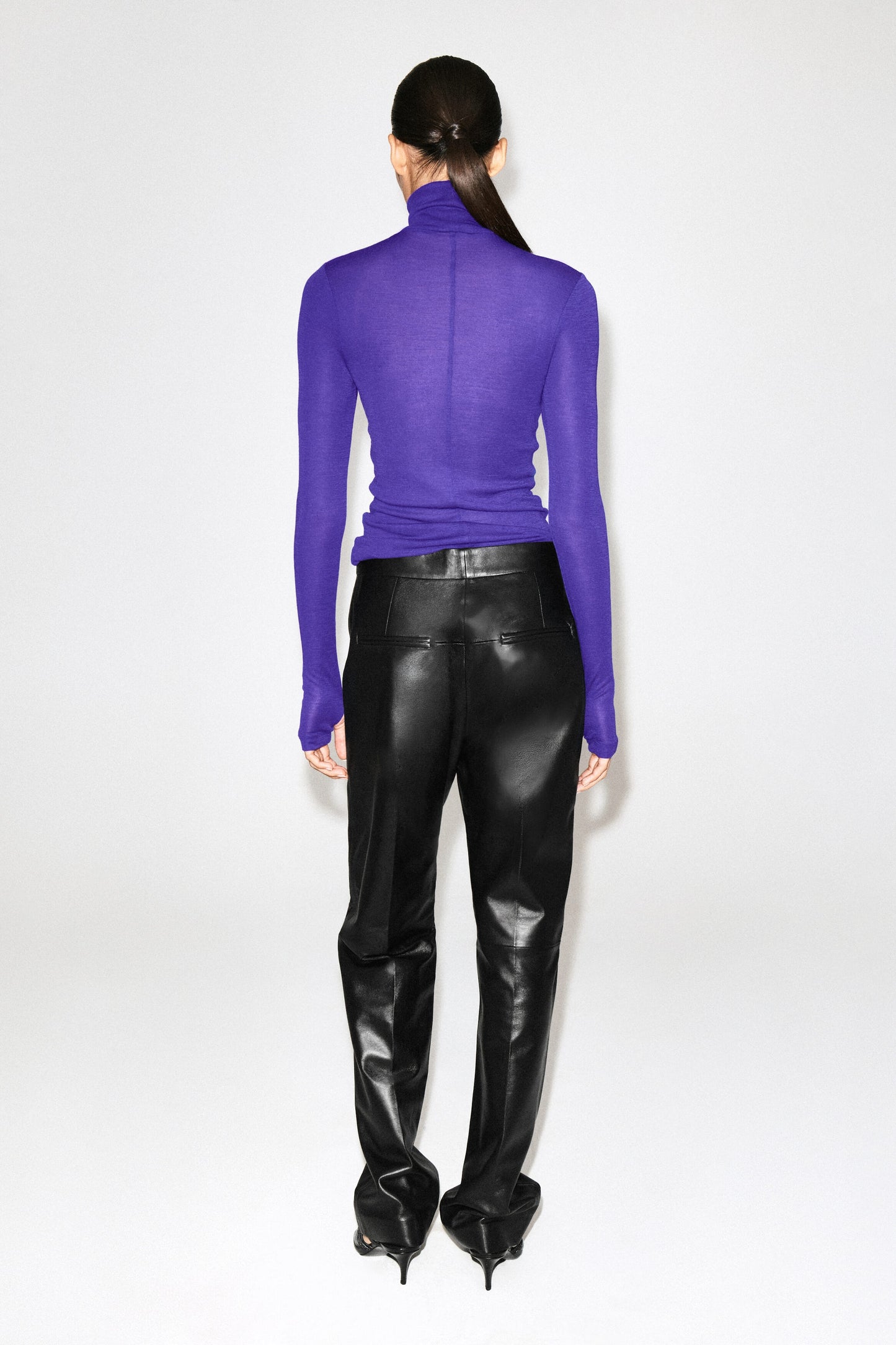 Merino Wool High Neck Top