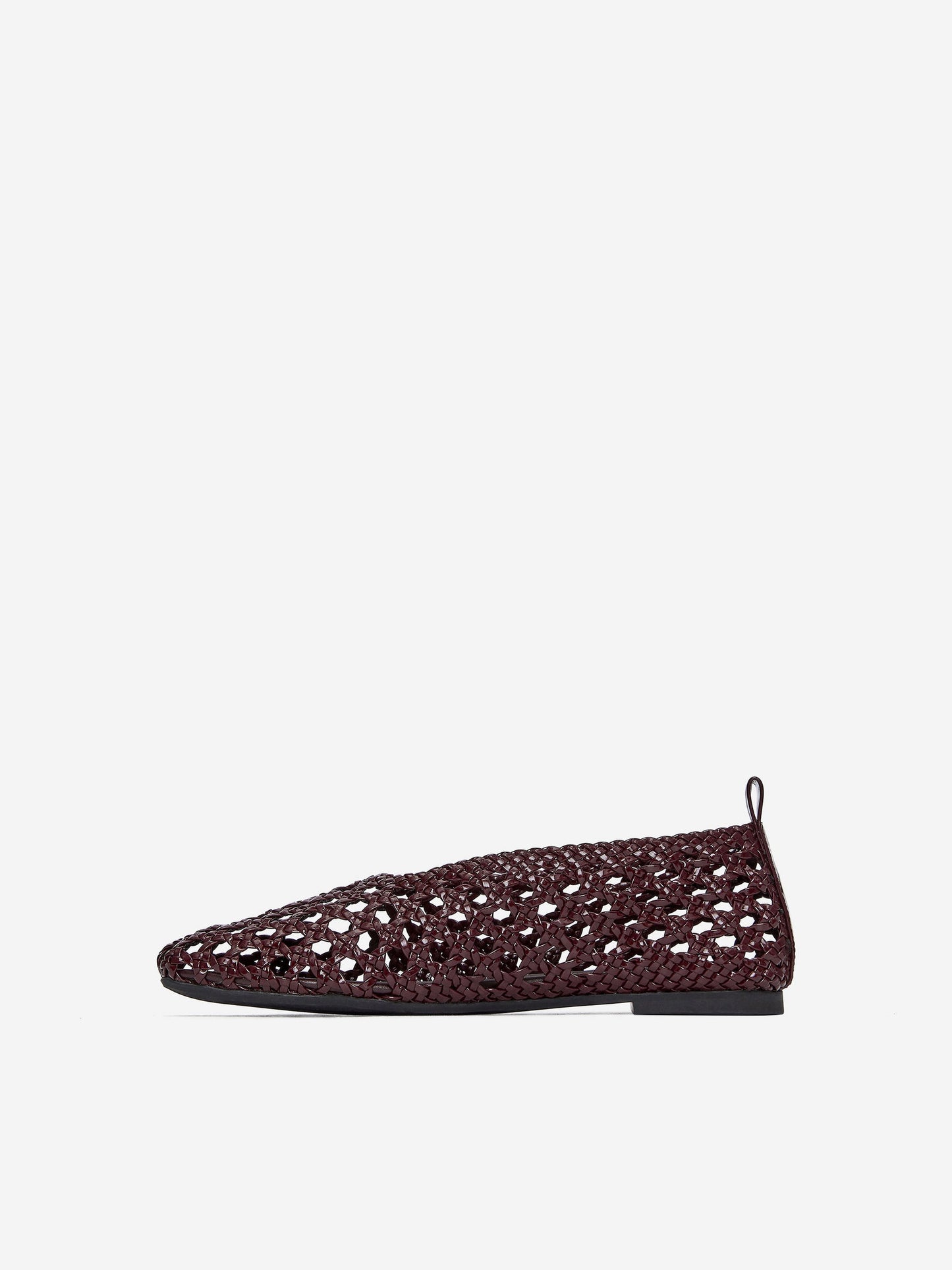 Woven Patent Leather Flats