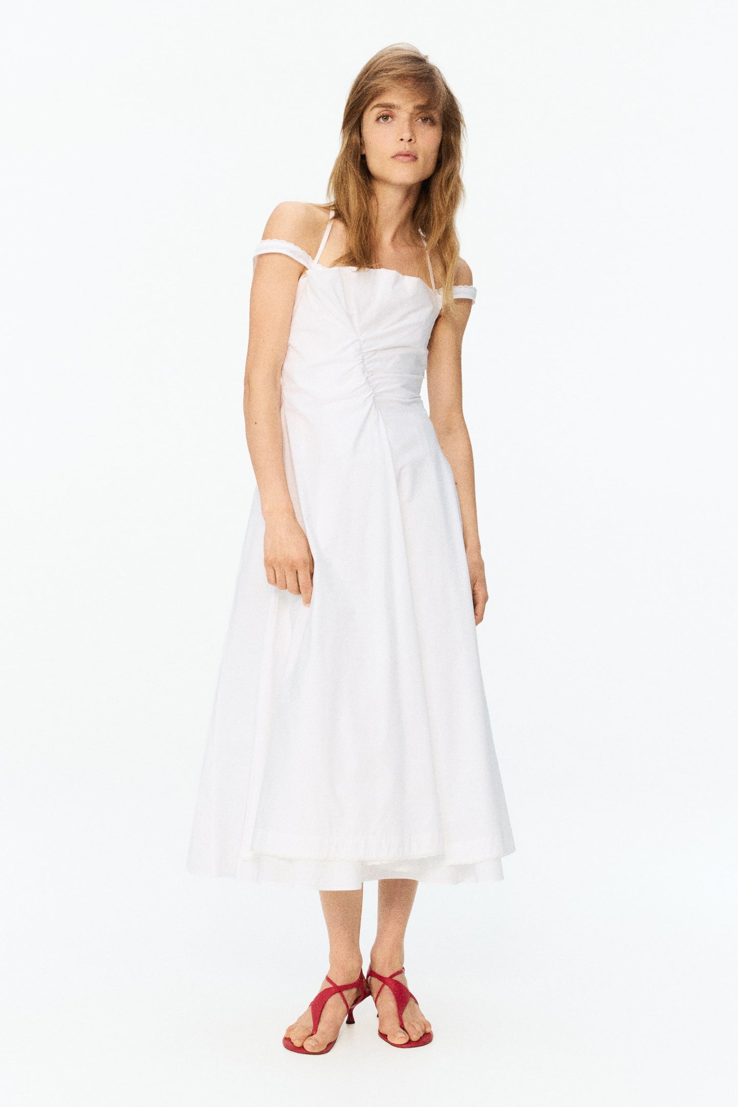Layered poplin dress