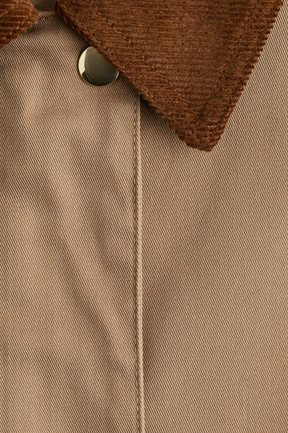 Corduroy-collar jacket