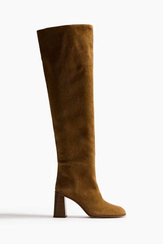 Over-the-knee suede boots