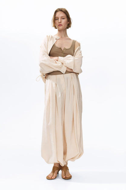 Balloon-leg modal trousers