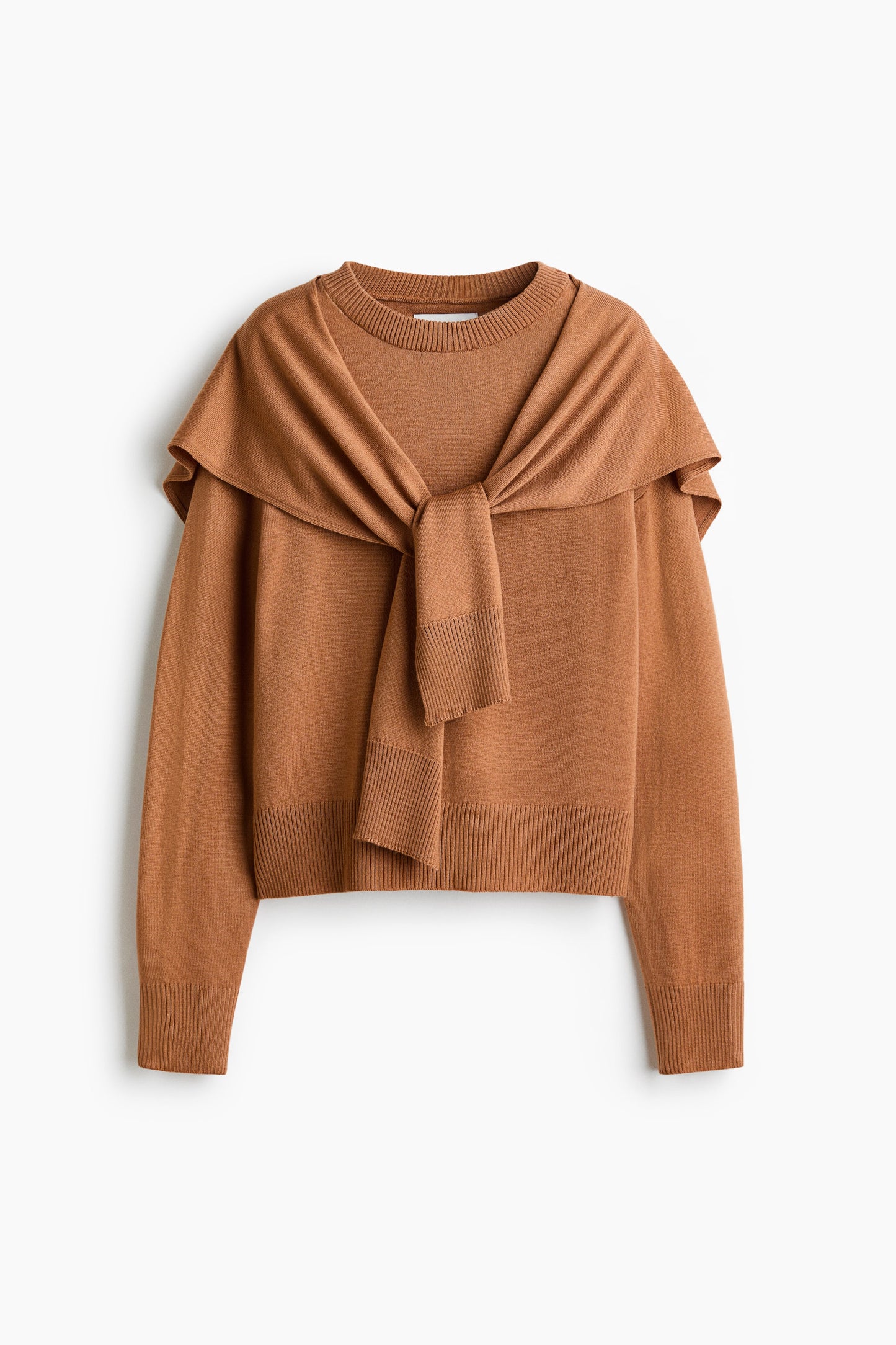 Scarf-detail jumper