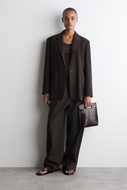 Folio Mini Croc-Effect Leather Bag