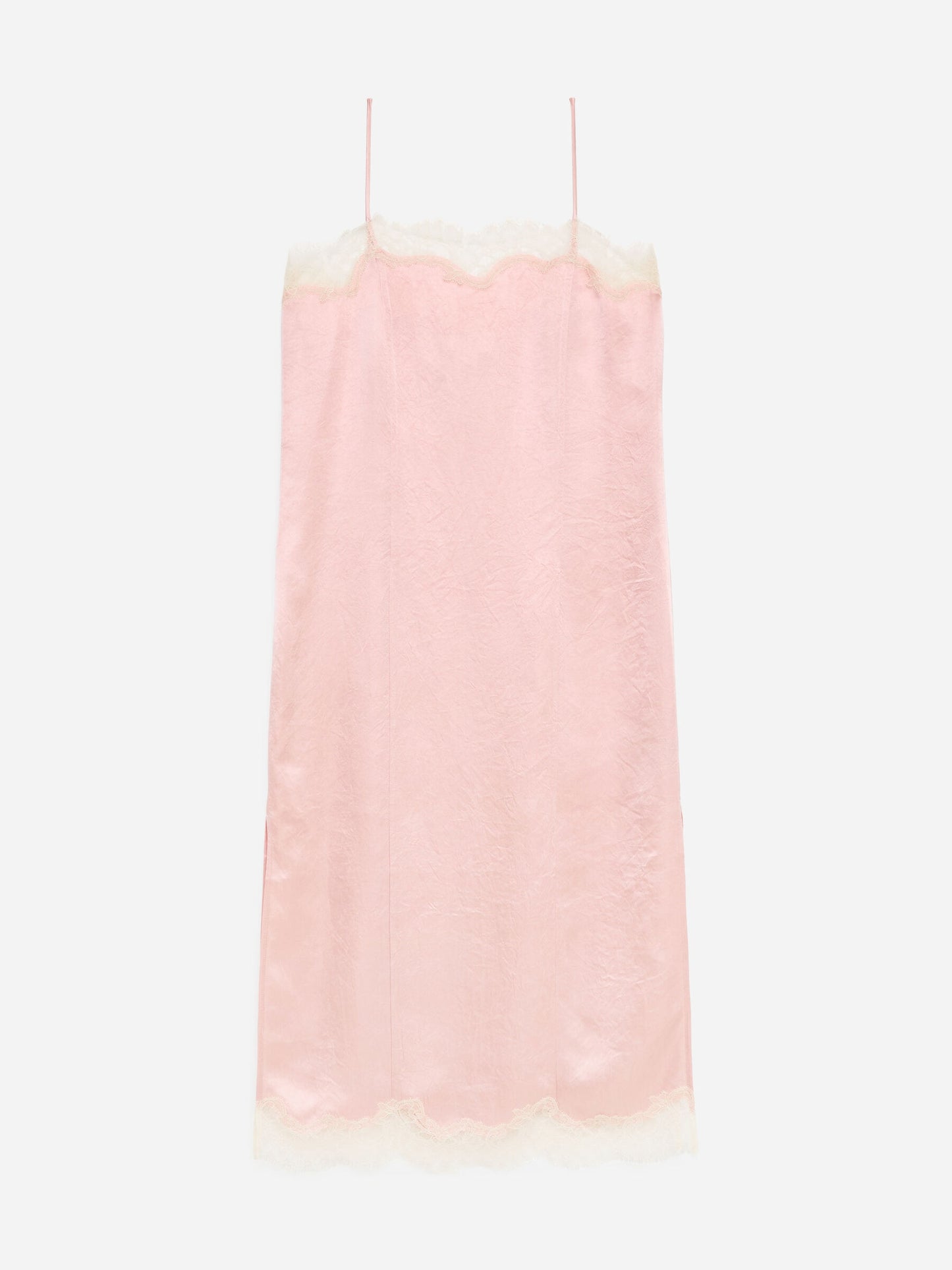 Lace-Trimmed Slip Dress