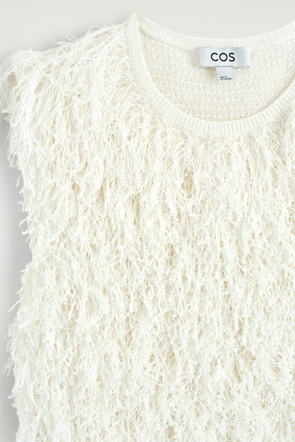 Fringed knitted top