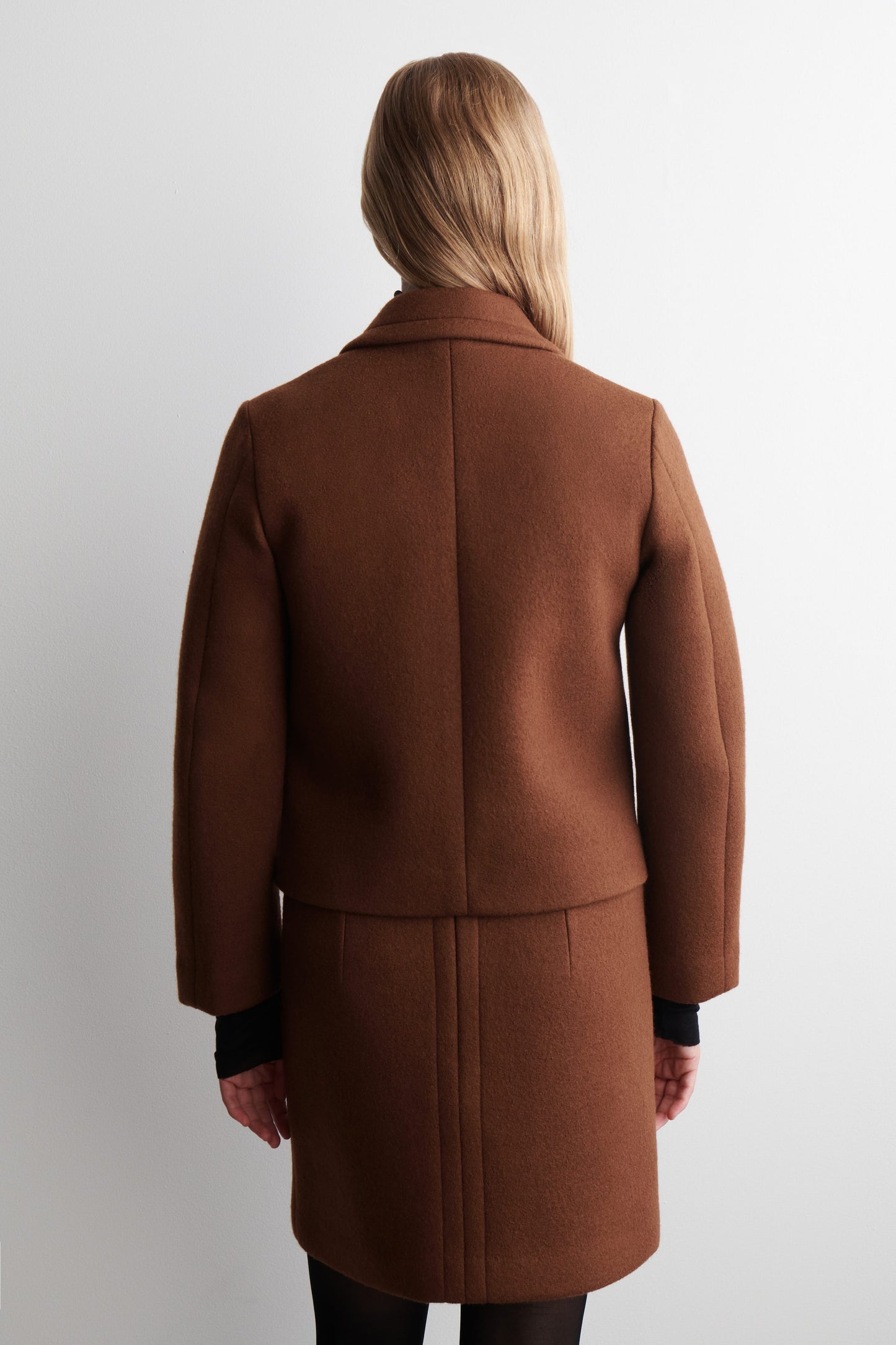 Cropped Double-Breasted Wool Blazer