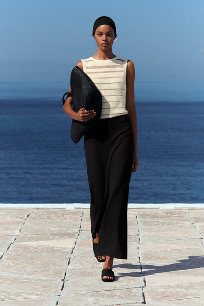 Ladder-Stitch Knitted Top