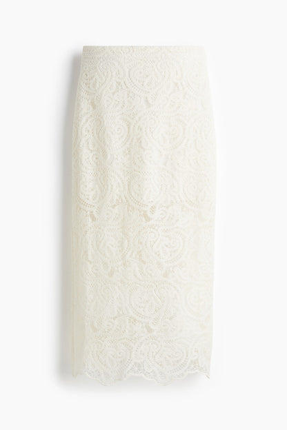 Lace pencil skirt
