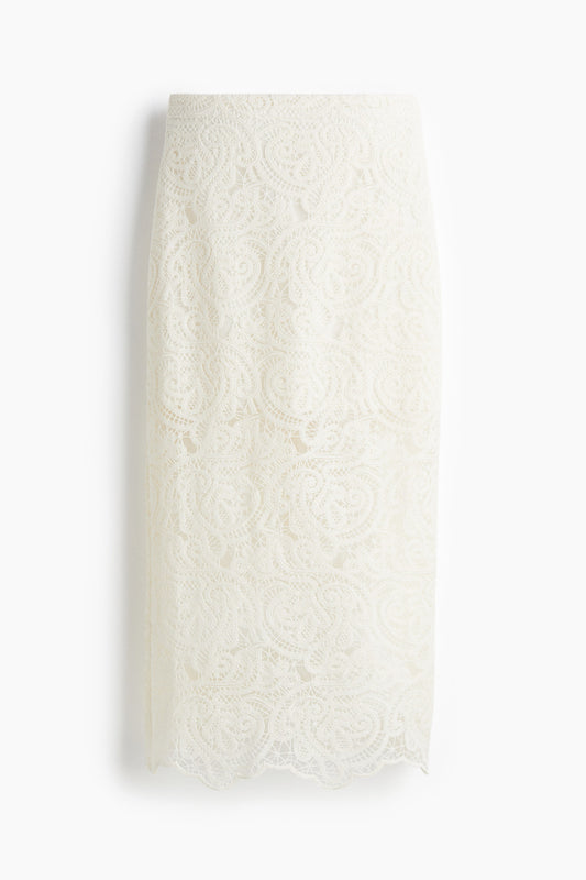 Lace pencil skirt