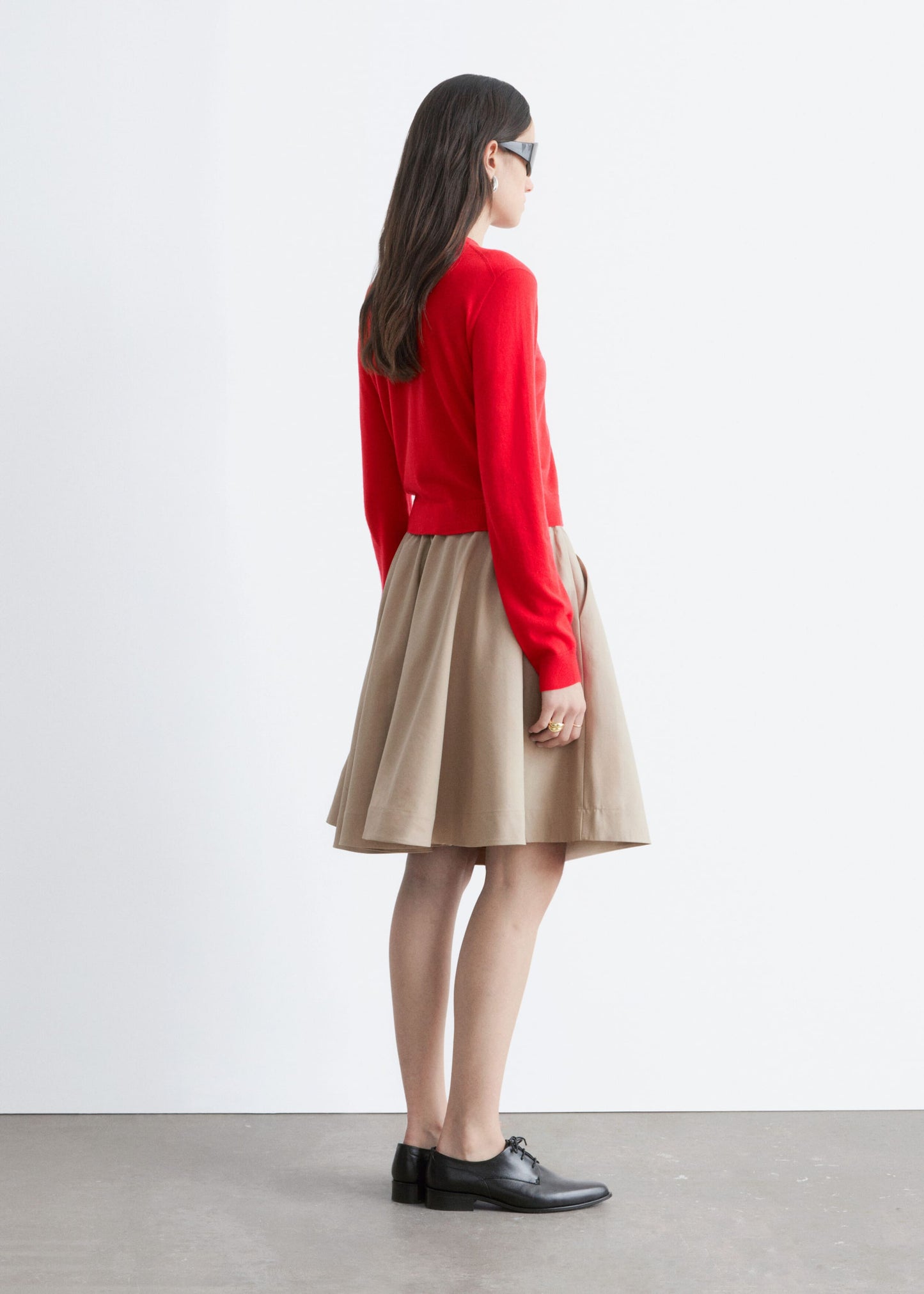 Flared Knee-Length Skirt