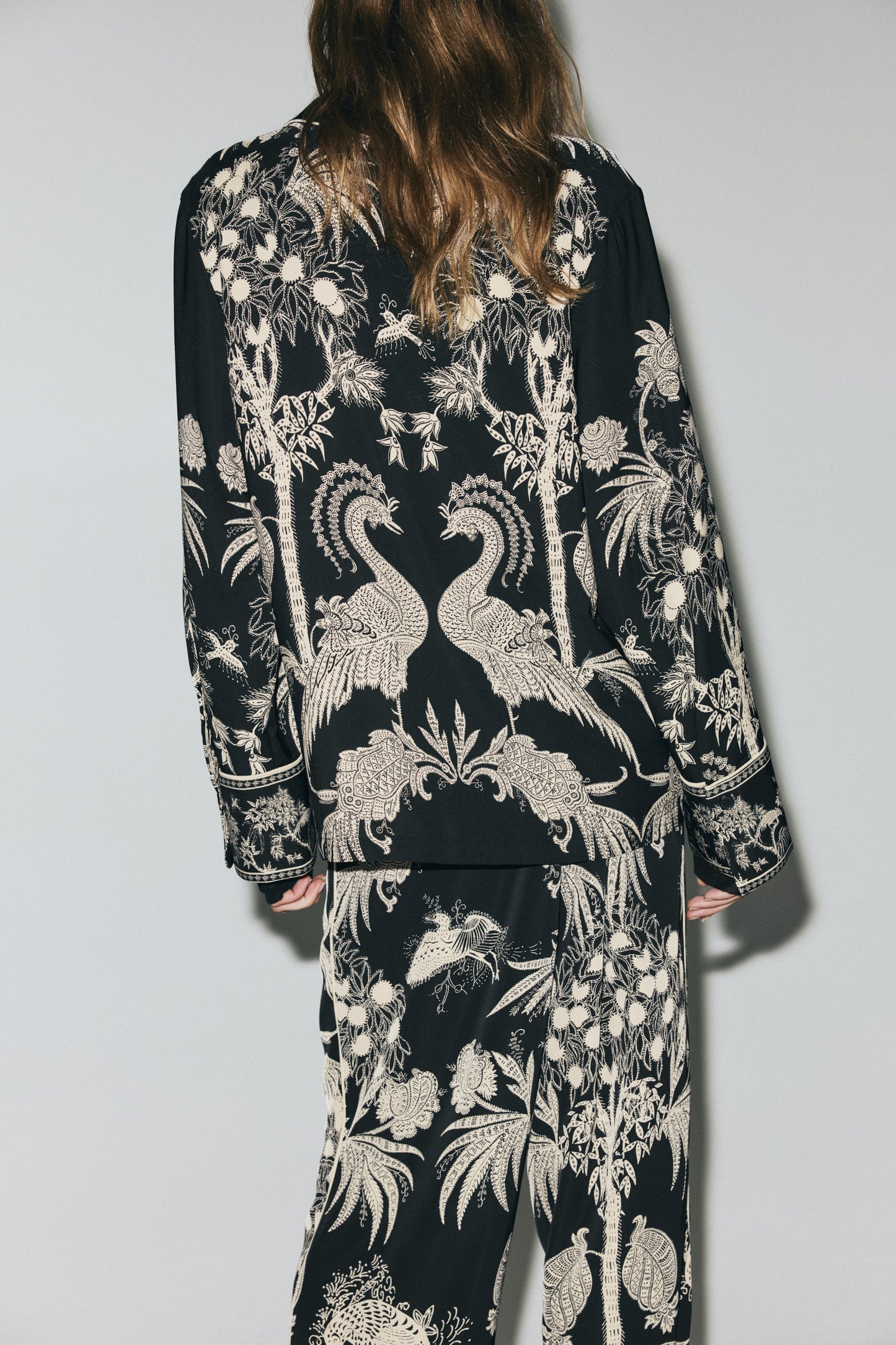 Printed pull-on trousers