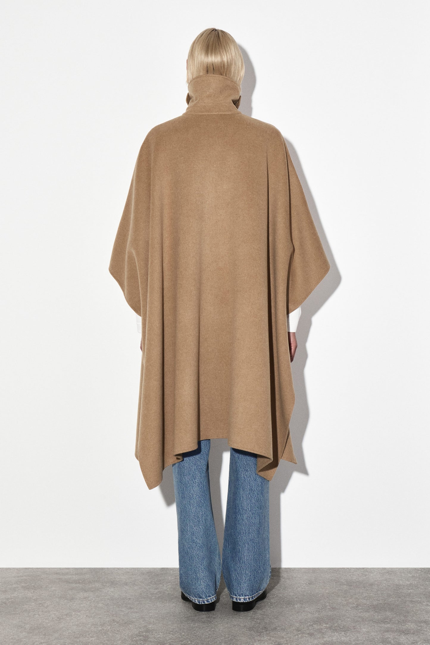 Longline Double-Faced Wool Cape