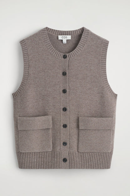 Merino Wool Buttoned Vest