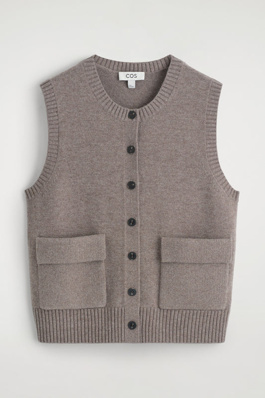 Merino Wool Buttoned Vest