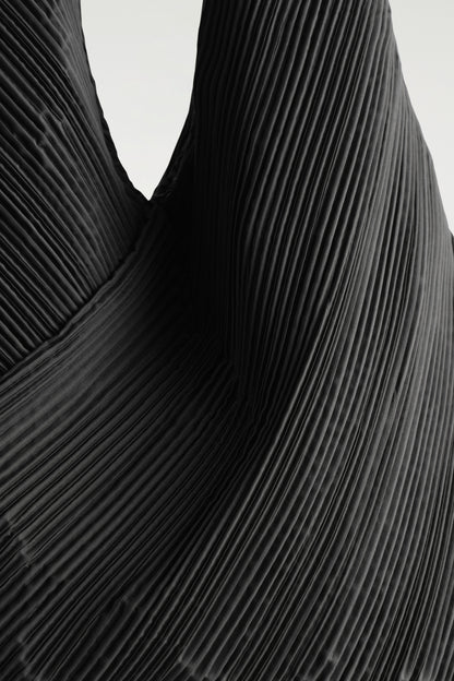 Sculptural  Plissé Shoulder Bag