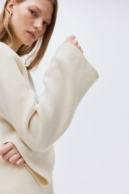 Wool peplum top