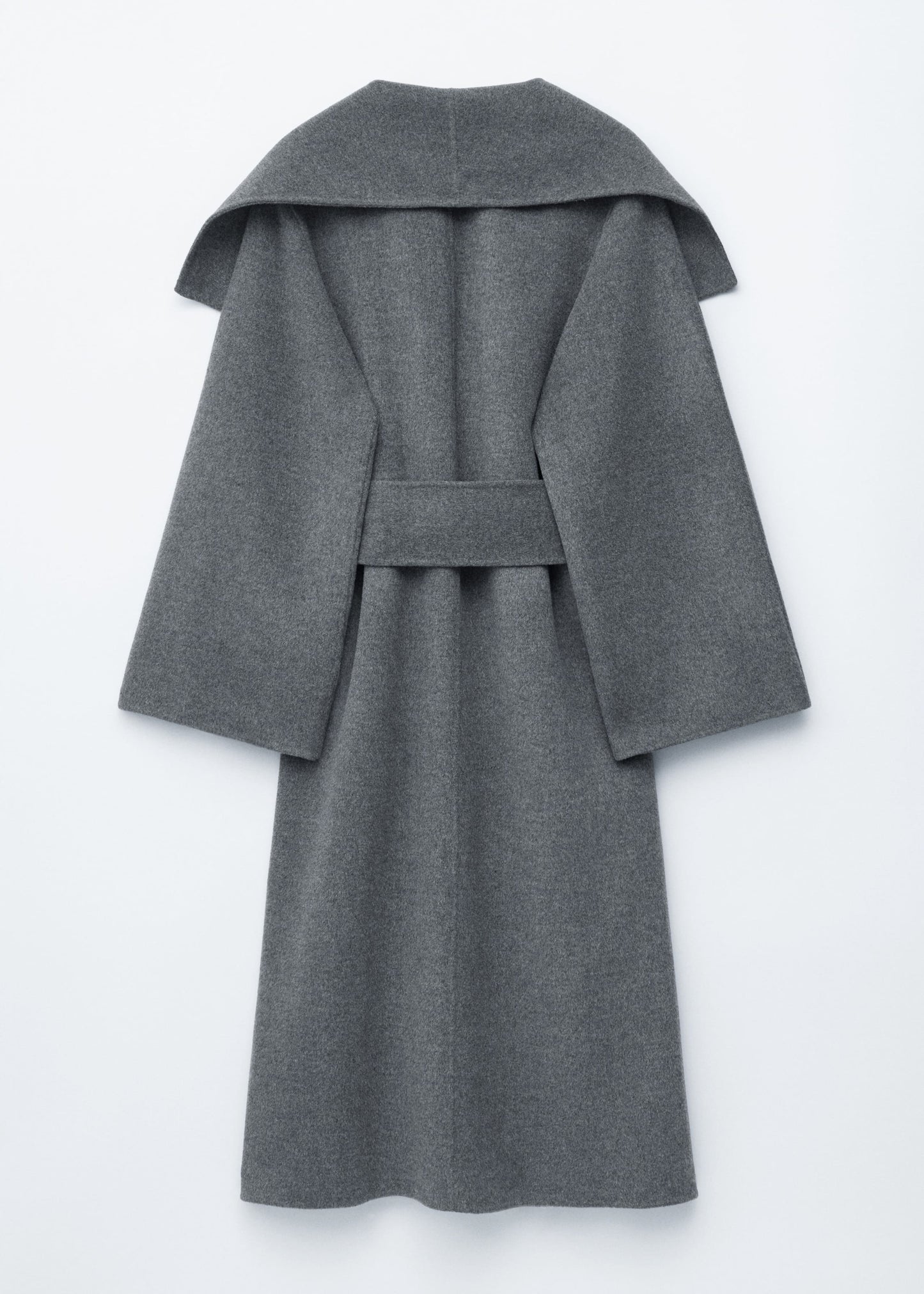 Shawl-Collar Wool Maxi Coat
