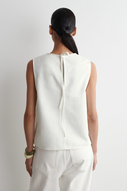 Sleeveless Denim Top