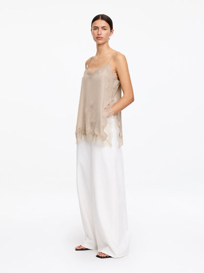 Lace-Detail Strap Top