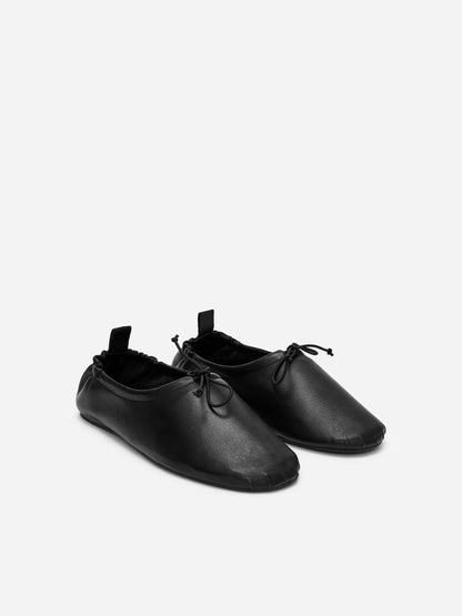 Sporty Leather Ballerinas